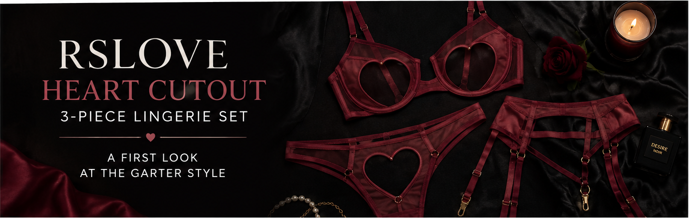RSLOVE Women Lingerie Set with Garter Belt editorial detail